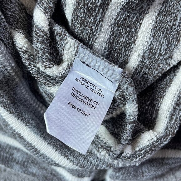 Johnnie-O Gray Striped Havana Full Zip Hoodie Jacket Sweatshirt Men's XL - Picture 5 of 5